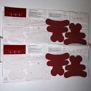 VIP Cranston 4 Luv Teddy Bear Cut & Sew Fabric Panels Heart Chain Valentine Love
